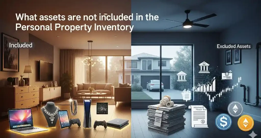 What Assets Are Not Included in the Personal Property Inventory?